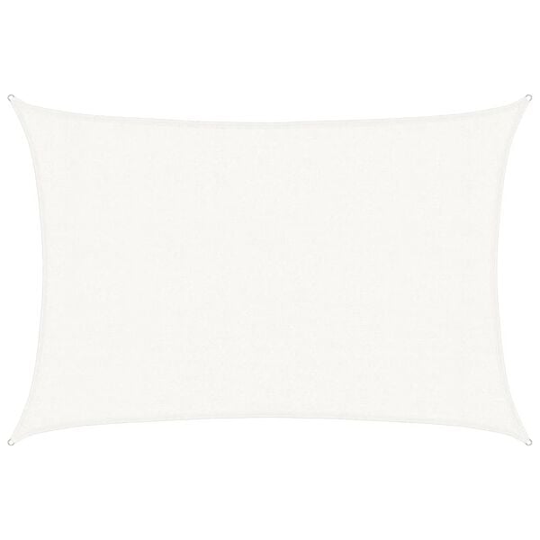 vidaXL Solseil 160 g/m² hvit 3x4 m HDPE