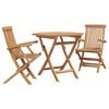 vidaXL Hage Spisegruppe 3 stk. Brun Solid akasietre