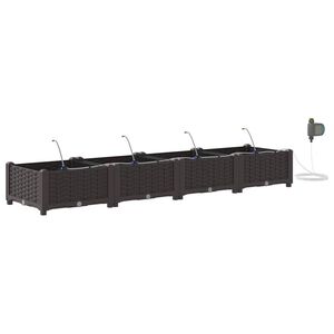 vidaXL Hageblomsterpotte 4 stk. Brun 160 x 40 x 22 cm PP