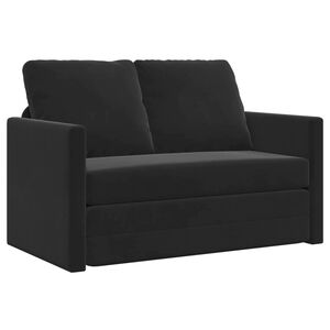 vidaXL Sammenleggbar Sofa seng Svart 122 x 70 x 60 cm Fl&oslash;yel
