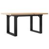 vidaXL Salongbord O-ramme 80x50x40,5 cm heltre furu og st&aring;l