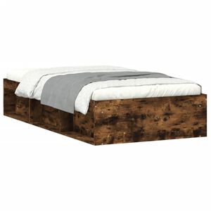 vidaXL Sengeramme r&oslash;kt eik 100x200 cm
