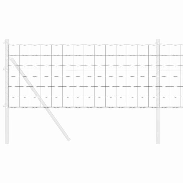 vidaXL Euro gjerde Grå 0.6 x 10 m PVC-belagt jern
