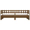 vidaXL Uttrekkbar dagseng honningbrun 2x(90x200) cm heltre furu