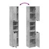 vidaXL Baderomsskap betonggrå 32x34x188,5 cm konstruert tre