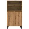 vidaXL Highboard artisan eik 60x36x110 cm konstruert tre