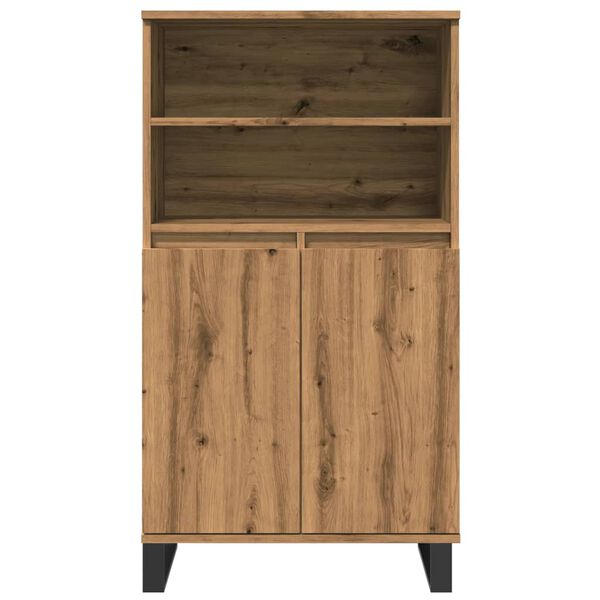 vidaXL Highboard artisan eik 60x36x110 cm konstruert tre