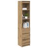 vidaXL Highboard artisan eik 37,5x35x180 cm konstruert tre