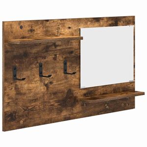 vidaXL Vegghengt kleshenger R&oslash;kt eik 90 x 10 x 50 cm Konstruert tre