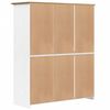 vidaXL Garderobe BODO hvit og brun 146x53,5x173 cm heltre furu