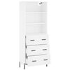 vidaXL Highboard hvit 69,5x34x180 cm konstruert tre