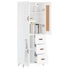 vidaXL Highboard hvit 69,5x34x180 cm konstruert tre