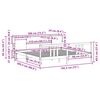 vidaXL Seng med bokhylle uten madrass 180x200 cm heltre furu