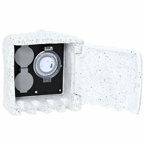 vidaXL Hageuttak i imitert stein med timer