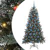 vidaXL Kunstig juletre med 300 LED gr&oslash;nn 180 cm PVC og plast og st&aring;l