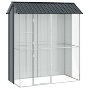 vidaXL Fuglebur Antrasitt 215 x 110 x 247 cm Galvanisert St&aring;l