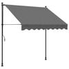 vidaXL Uttrekkbar markise antrasitt 200x150 cm stoff og st&aring;l
