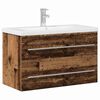 vidaXL Baderomsvaskeskap med skuff Gamle tre 80 x 38,5 x 48 cm