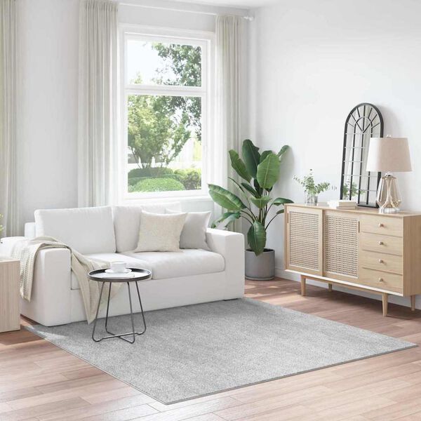 vidaXL Anti-sklisikker Shaggy Teppe Gr&aring; 200 x 200 cm PP