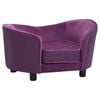 vidaXL Hundesofa burgunder 69x49x40 cm plysj og kunstig l&aelig;r