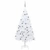 vidaXL Forh&aring;ndsbelyst kunstig juletre med kulesett hvit 150 cm PVC