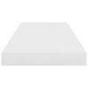 vidaXL Flytende vegghylle høyglans hvit 60x23,5x3,8 cm MDF