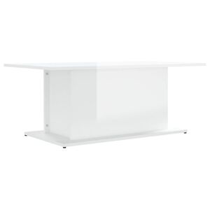 vidaXL Salongbord h&oslash;yglans hvit 100x49,5x31 cm konstruert tre