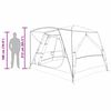 vidaXL Hyttetelt Bl&aring; 400 x 350 x 212 cm 185T Polyester med PU Belegg