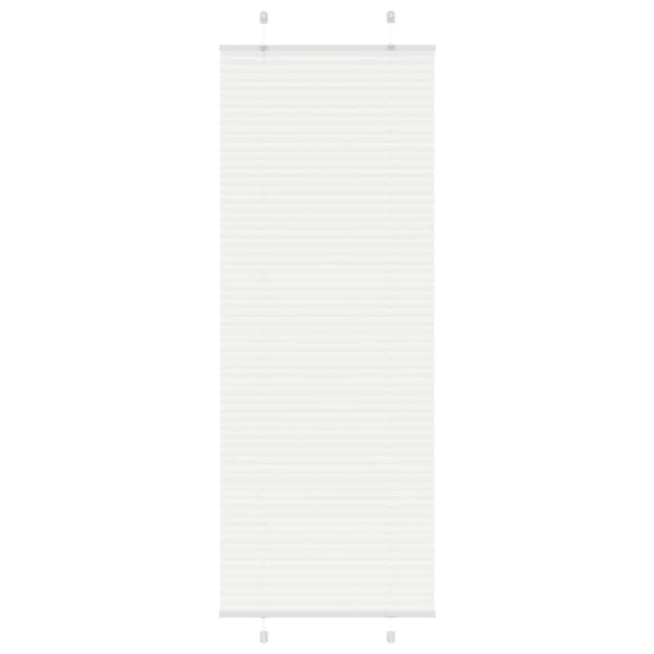 vidaXL pliss&eacute;gardin Hvit 80x200 cm Stoff Bredde 79,4 cm Polyester