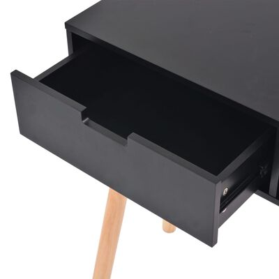 vidaXL Konsollbord heltre furu 80x30x72 cm svart