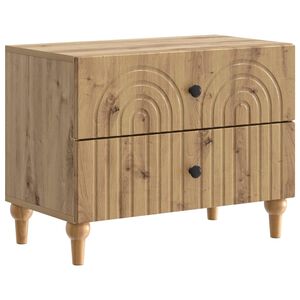 vidaXL Nattbordskap Artisan eik 62 x 34,5 x 48 cm Konstruert tre