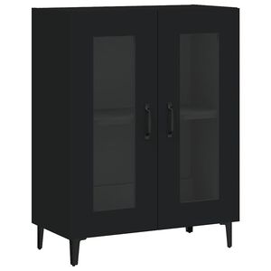 vidaXL Skjenk svart 69,5x34x90 cm konstruert tre