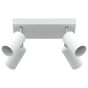 vidaXL Takspot med s&oslash;kelys Hvit 26 x 26 x 16 cm Metall
