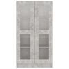 vidaXL Vitrine betonggrå 82,5x30,5x150 cm konstruert tre
