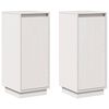vidaXL Skjenker 2 stk hvit 31,5x34x75 cm heltre furu