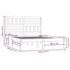 vidaXL Sengeramme hvit heltre furu 140x190 cm