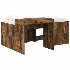 vidaXL Barneseng med skrivebord R&oslash;kt Eik 80 x 160 cm Konstruert tre