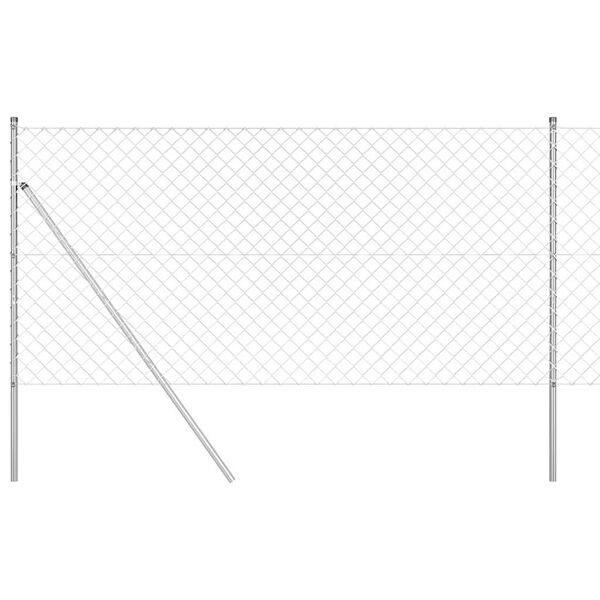 vidaXL Gjerdep&aring;le s&oslash;lv 10 x 1 m (60 x 60 mm mesh) St&aring;l