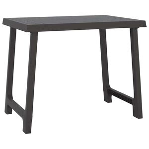 vidaXL Campingbord antrasitt 79x56x64 cm PP tre-utseende