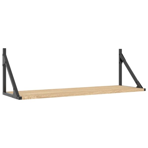 vidaXL Vegghyller 2 stk Sonoma eik 80x25x25,5 cm konstruert tre