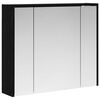 vidaXL Baderomsspeilskap Svart Eik 73,5 x 16 x 62,5 cm Konstruert tre