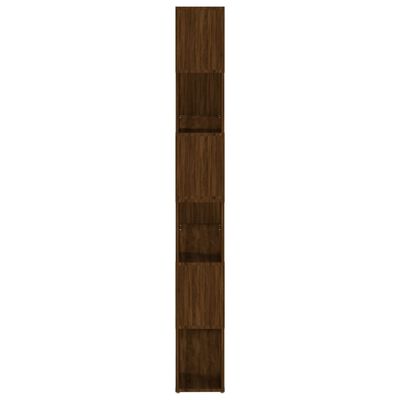 vidaXL Bokhylle/romdeler brun eik 100x24x188 cm