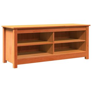 vidaXL Oppbevaringsbenk 110 x 38 x 45,5 cm Heltre furu Voksbrun