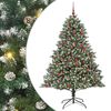 vidaXL Kunstig juletre med 300 LED gr&oslash;nn 180 cm PVC og plast og st&aring;l