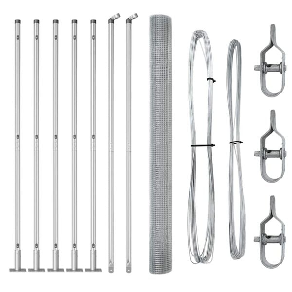 vidaXL Gjerde med innlegg. sølv 1.6 x 10 m Stål