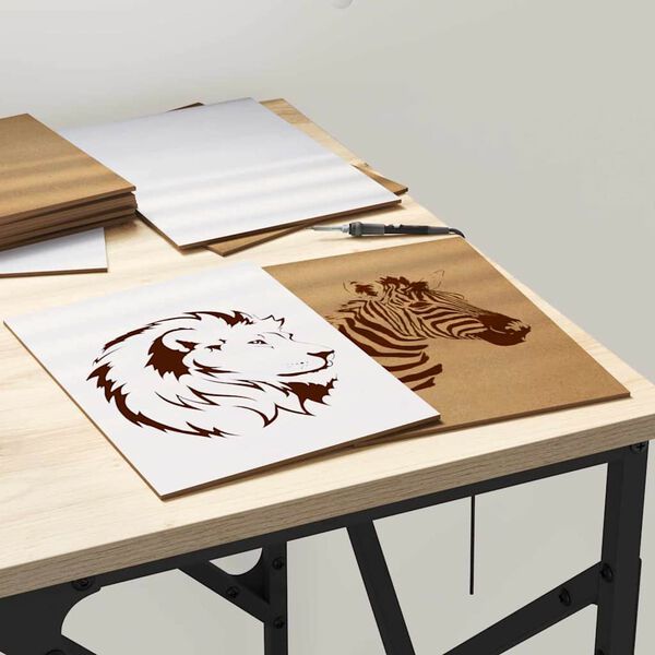 vidaXL Dekorpaneler 12 pcs Hvit 15 x 21 x 0.27 cm Konstruert tre