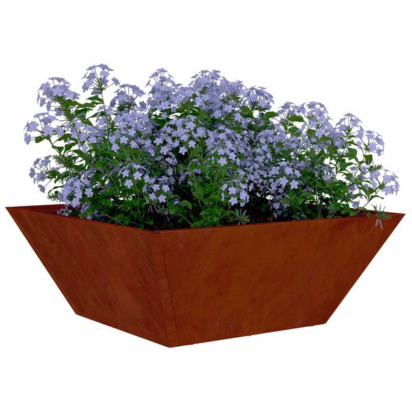 vidaXL Hageblomsterpotte 5 pcs Rusten 40 x 40 x 15 cm Cortenst&aring;l