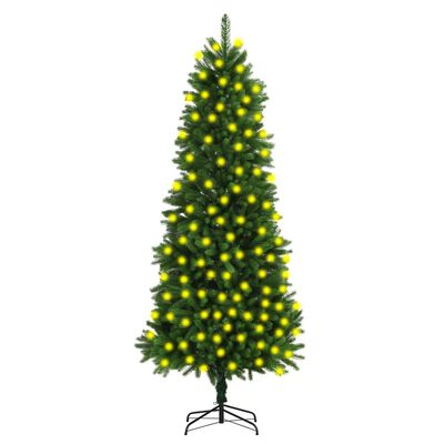 vidaXL Forhåndsbelyst kunstig juletre 240 cm grønn