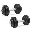 vidaXL Manualsett 30 kg 18 deler st&oslash;pejern