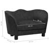vidaXL Hundesofa svart 66x43x40 cm plysj